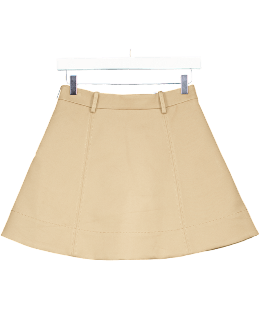 ZARA Beige Pleated Skirt UK XS - Reliked