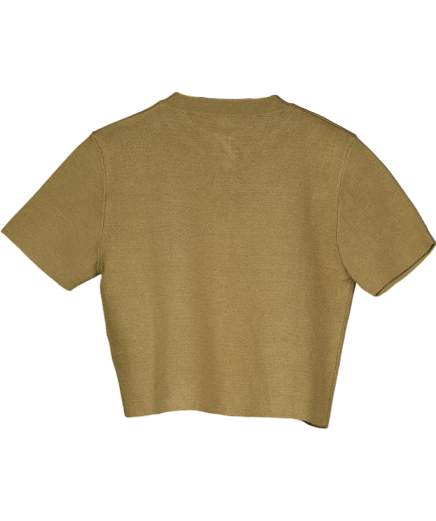 ZARA Beige Short Sleeve Cardigan UK M - Reliked