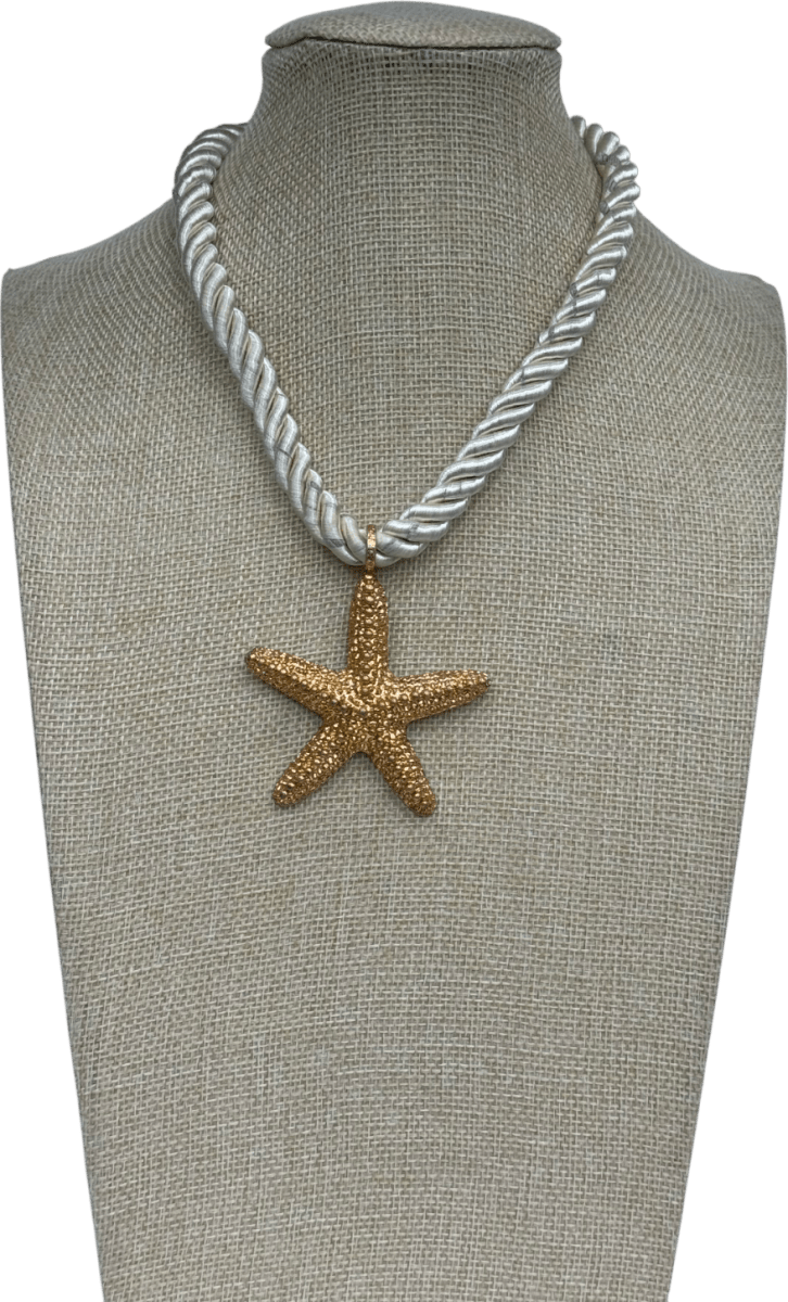 ZARA Beige Starfish Rope Necklace One Size - Reliked