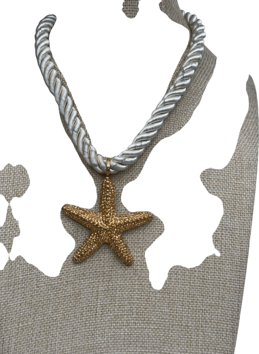 ZARA Beige Starfish Rope Necklace One Size - Reliked