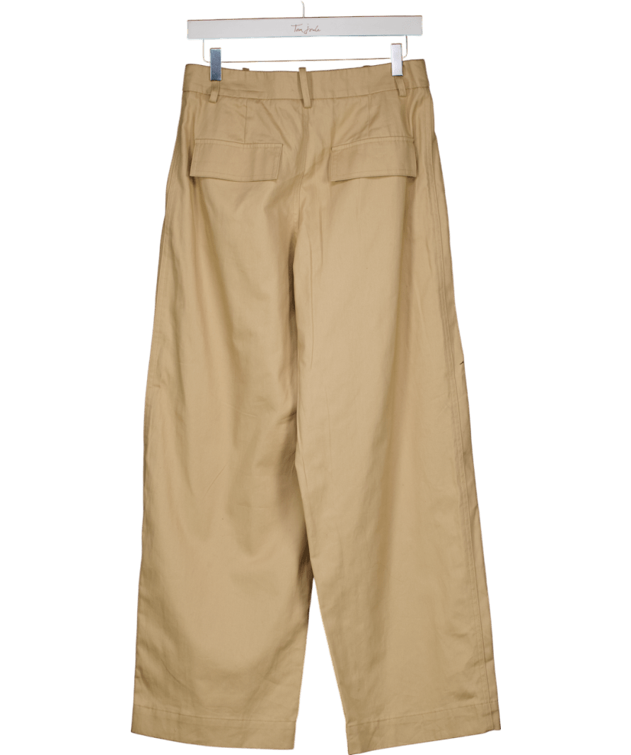 ZARA Beige Wide - leg Tailored Trouser UK S - Reliked