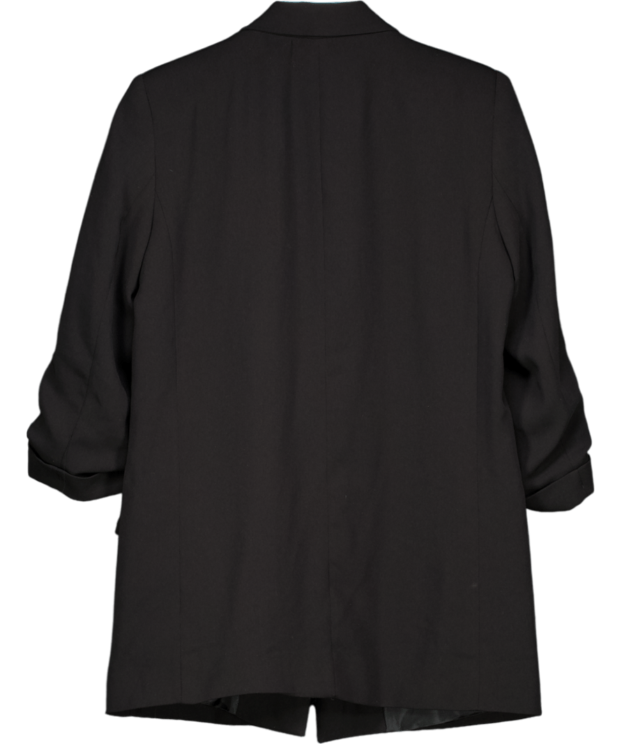 ZARA Black 3/4 Sleeve Blazer UK M - Reliked