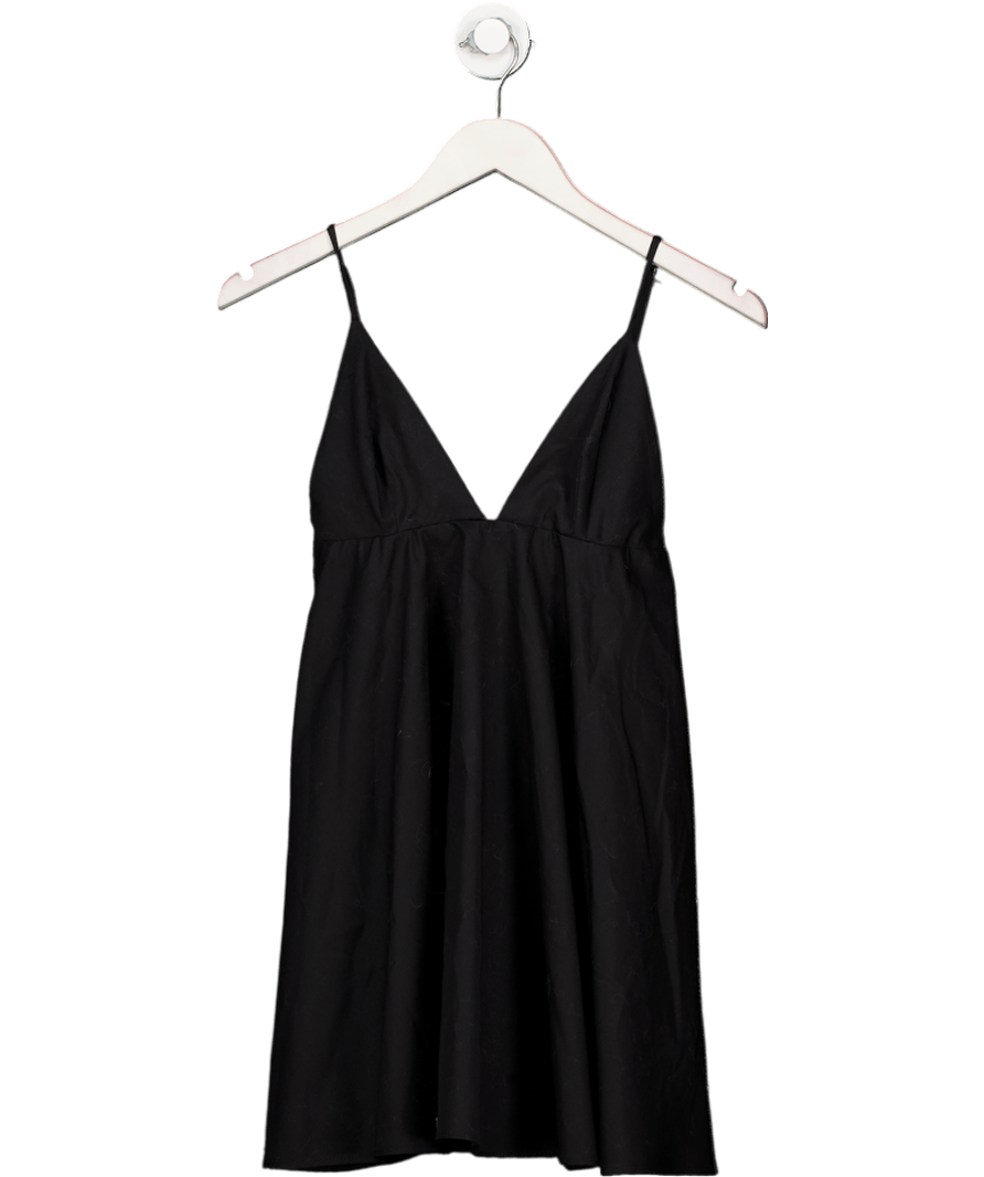 ZARA Black Cotton Flared Mini Dress UK XS - Reliked