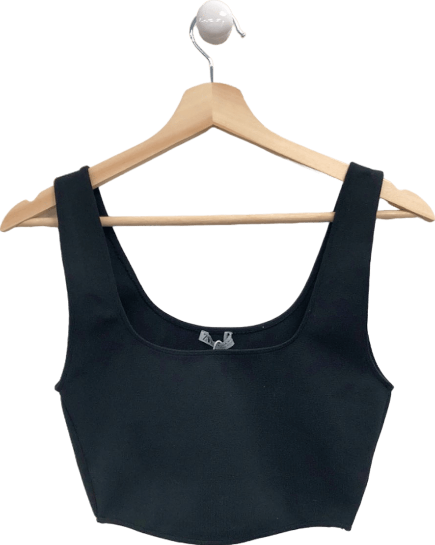 Zara Black Crop Top S - Reliked