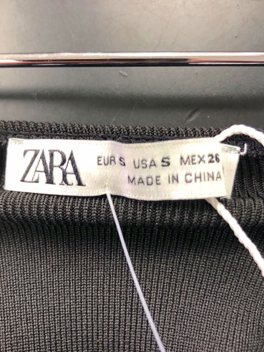 Zara Black Crop Top S - Reliked