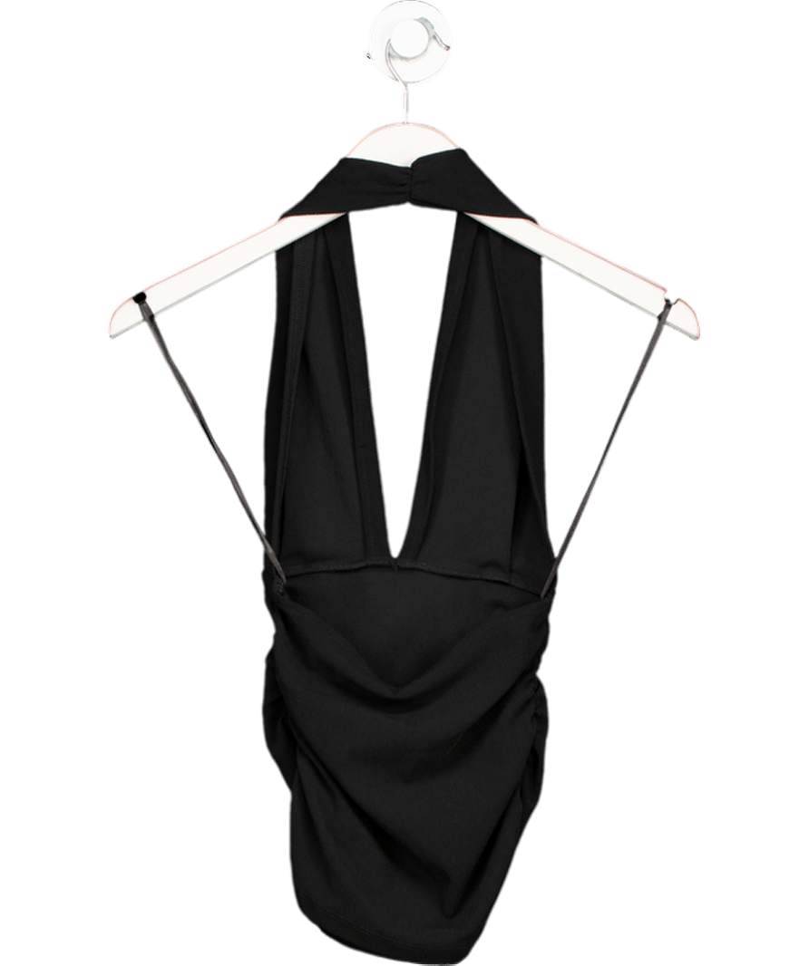 ZARA Black Halterneck Top UK S - Reliked