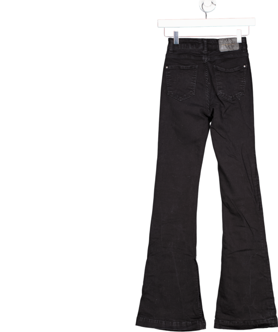 ZARA Black High Waist Flare Jeans UK 6 - Reliked