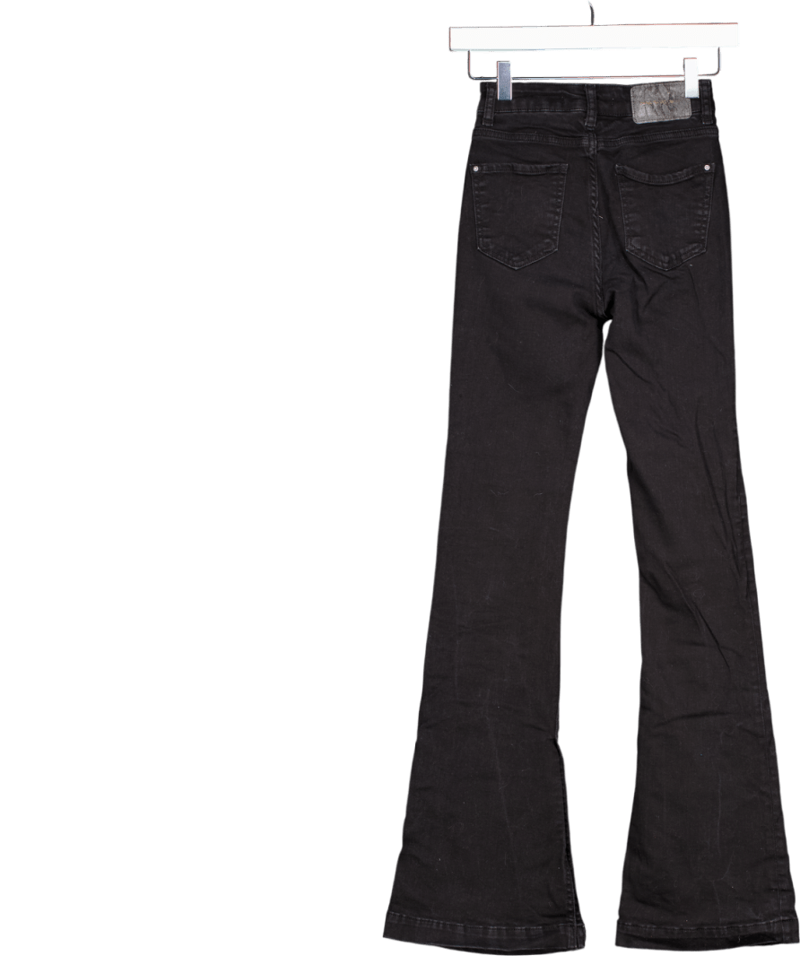 ZARA Black High Waist Flare Jeans UK 6 - Reliked