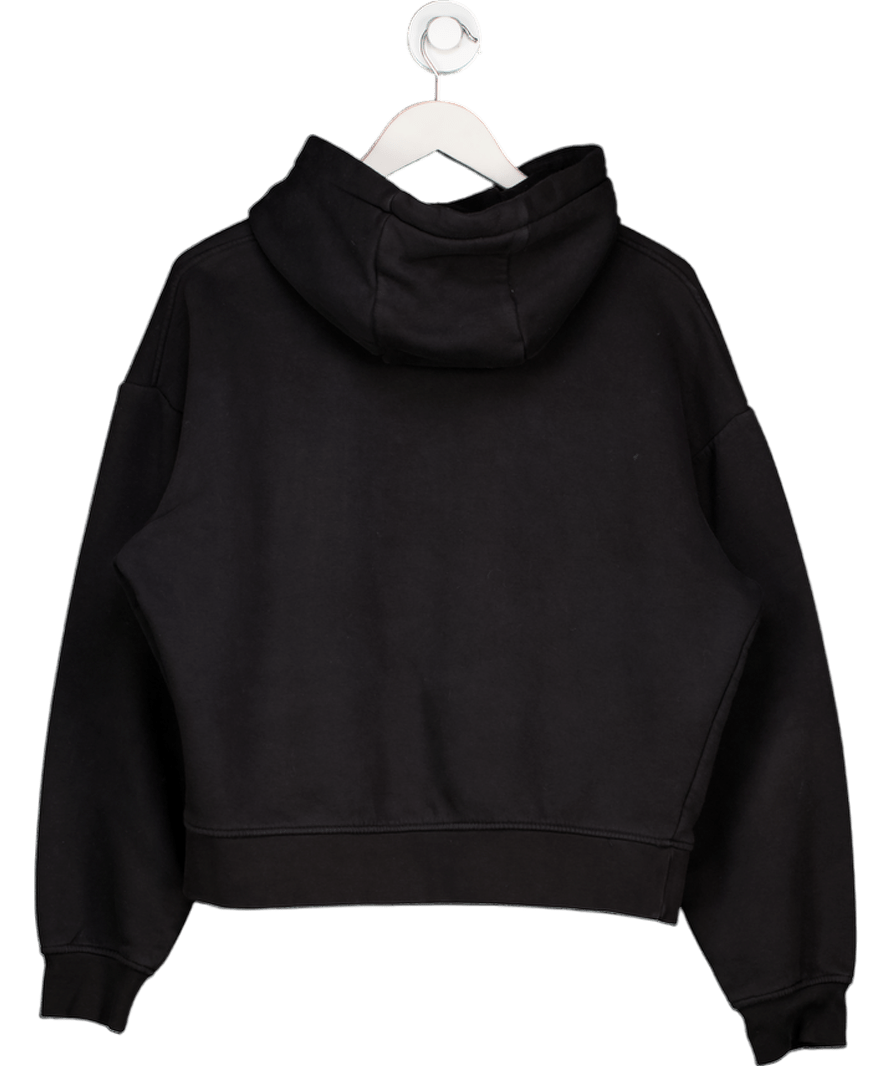 ZARA Black Hooded Sweatshirt UK M - Reliked