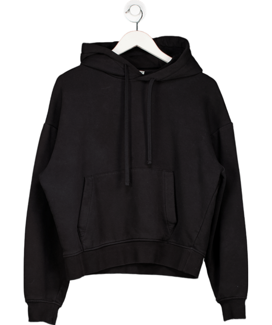 ZARA Black Hooded Sweatshirt UK M - Reliked