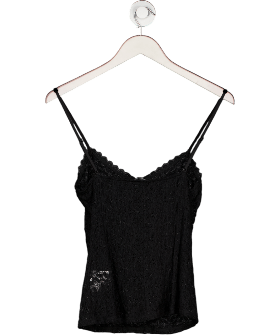 ZARA Black Lace Strappy Top UK S - Reliked