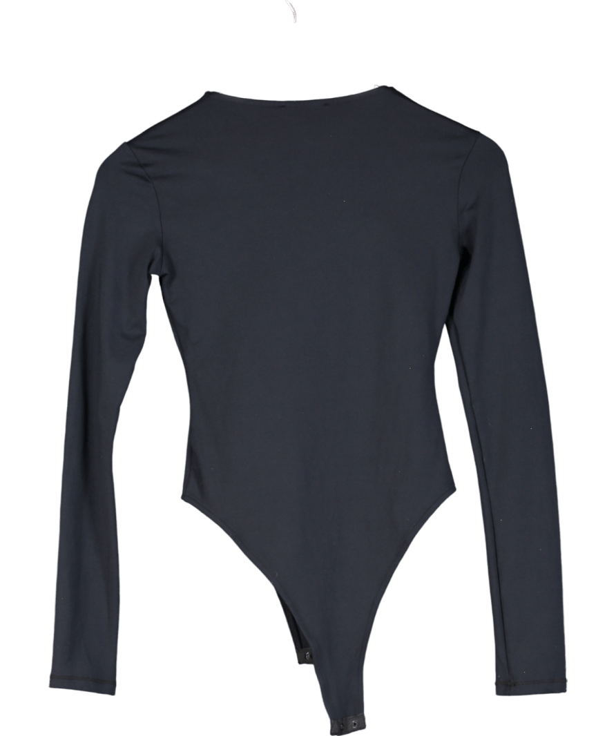 ZARA Black Long Sleeve Bodysuit UK S - Reliked