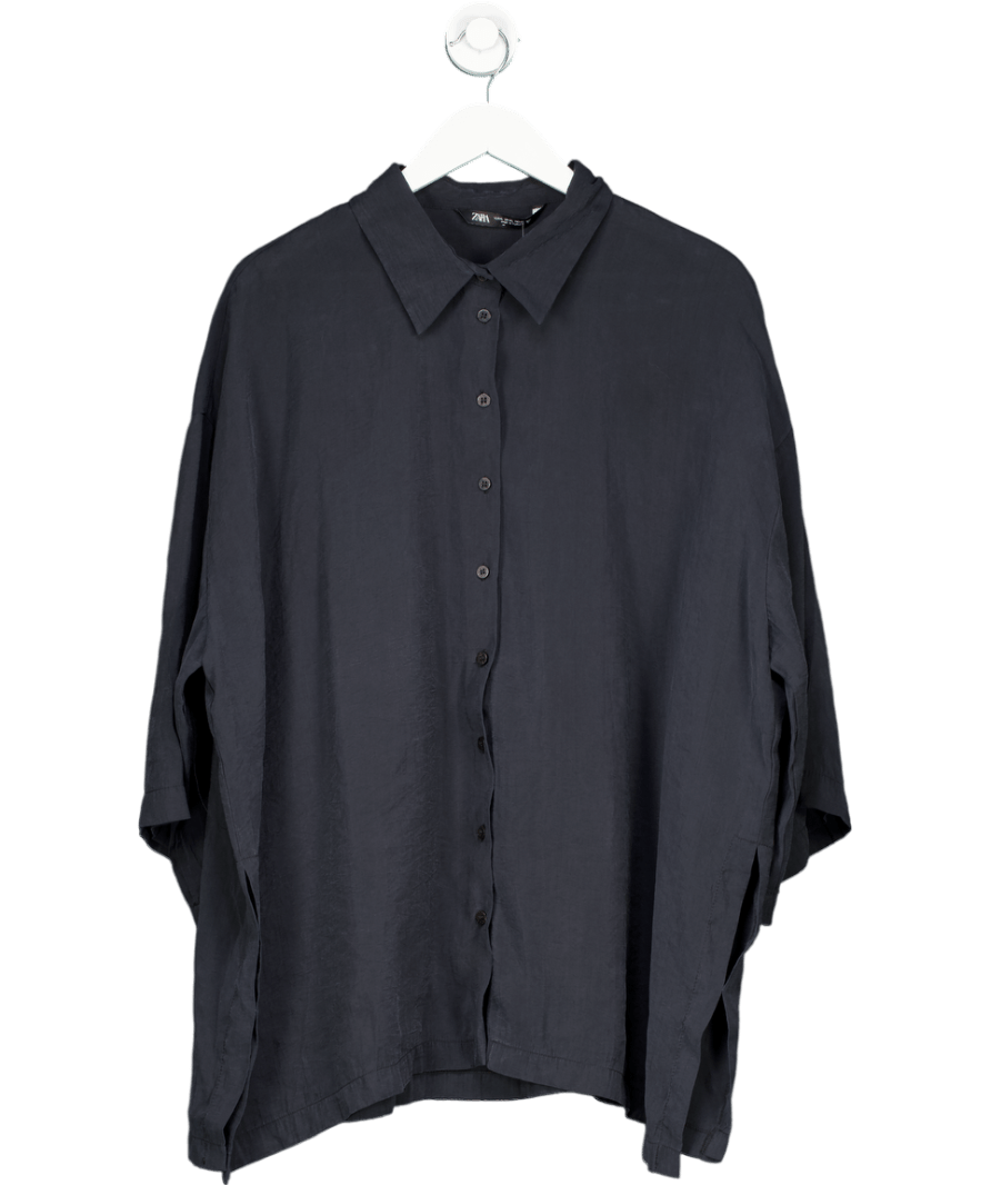 ZARA Black Long Sleeve Shirt UK XL - Reliked