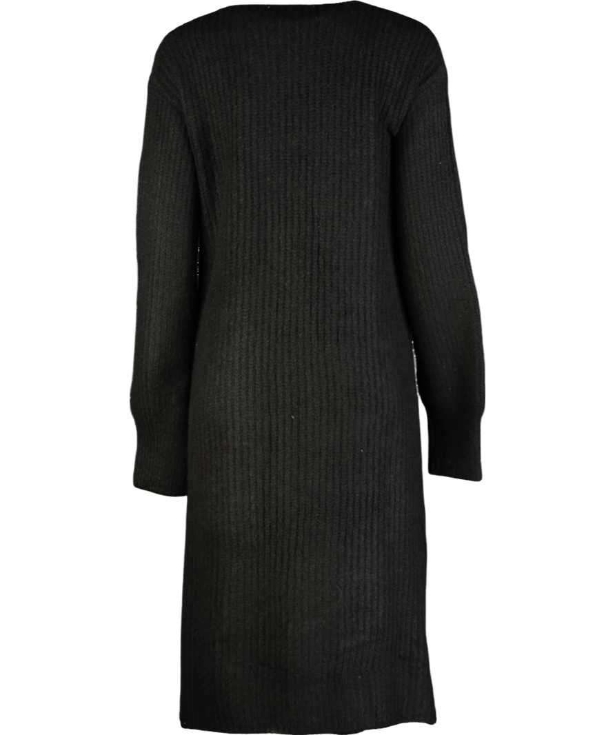 ZARA Black Longline Knit Cardigan UK M - Reliked