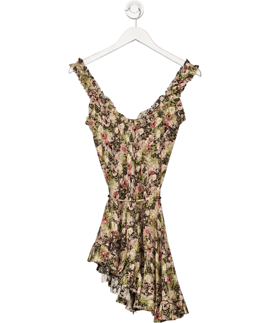 ZARA Black Silk Print Dress Kate Moss UK XS/S - Reliked