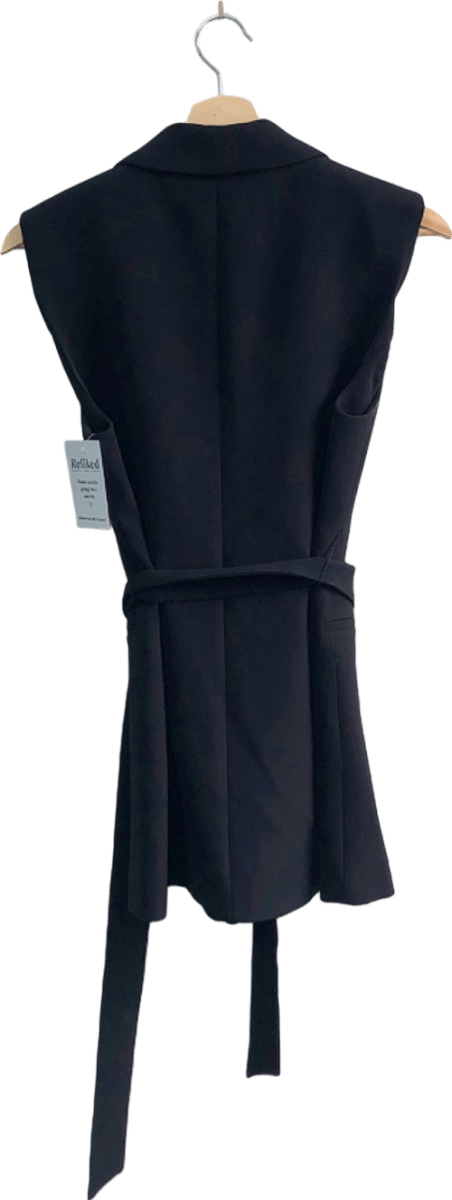 Zara Black Sleeveless Blazer with Belt EUR S - Reliked