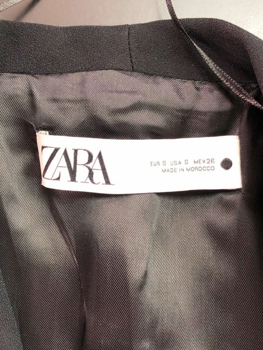 Zara Black Sleeveless Blazer with Belt EUR S - Reliked