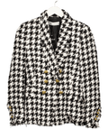 ZARA Black White Houndstooth Tweed Blazer UK XS - Reliked
