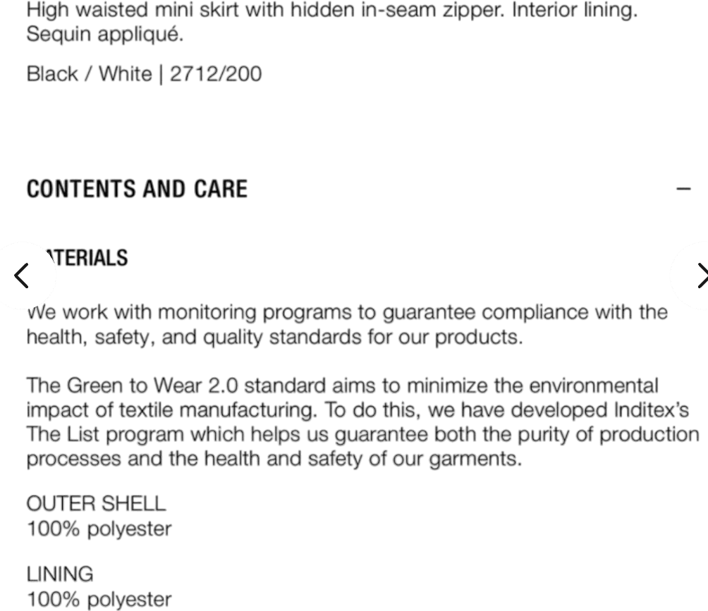 ZARA Black & White Sequin Houndstooth Mini Skirt UK XS - Reliked