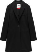 ZARA Black X Charlotte Gainsbourg Collection Longline Blazer, UK XS - Reliked