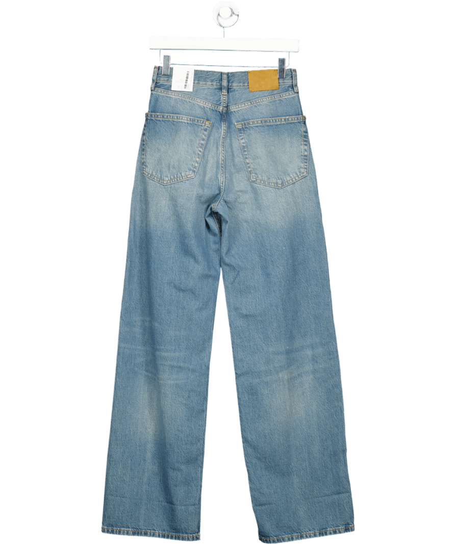 ZARA Blue Dark Wash Relaxed Leg Jeans UK 4 - Reliked