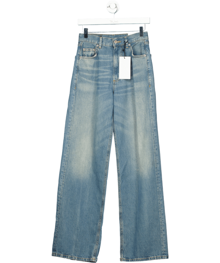 ZARA Blue Dark Wash Relaxed Leg Jeans UK 4 - Reliked