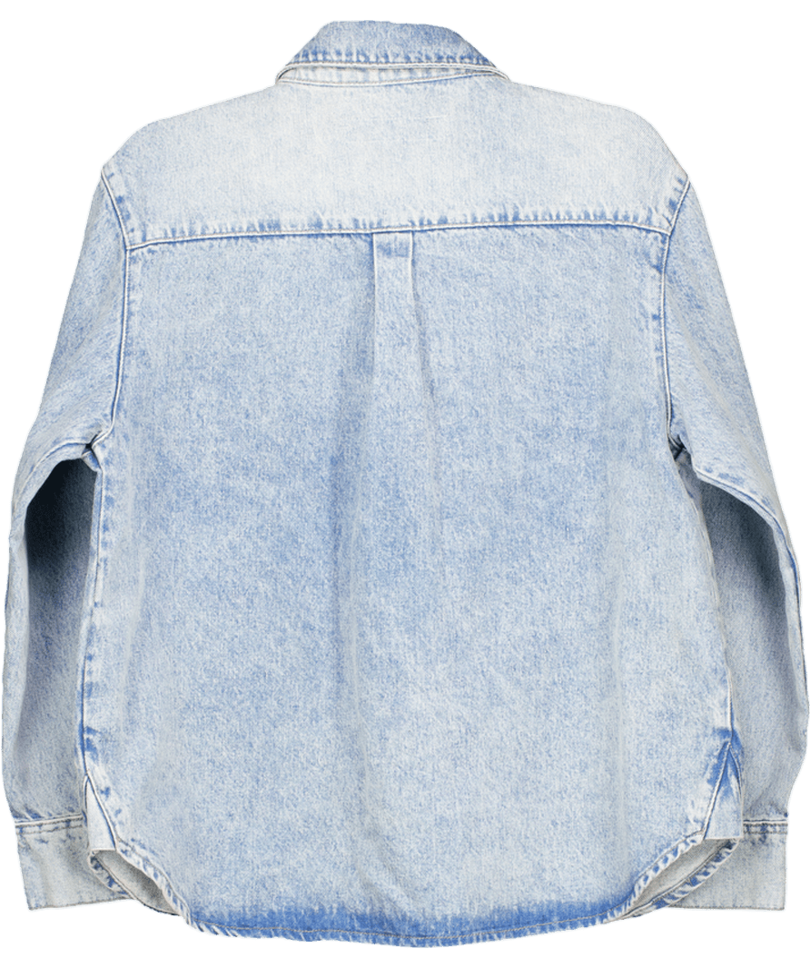 ZARA Blue Denim Jacket With Pockets UK S - Reliked