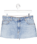 ZARA Blue Denim Mini Skirt UK S - Reliked