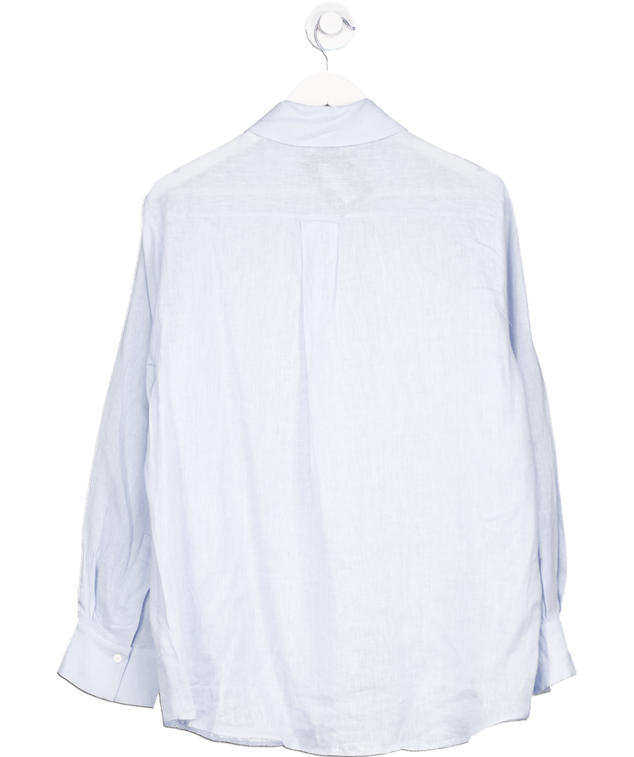 ZARA Blue Fine Linen Oversize Shirt UK S - Reliked