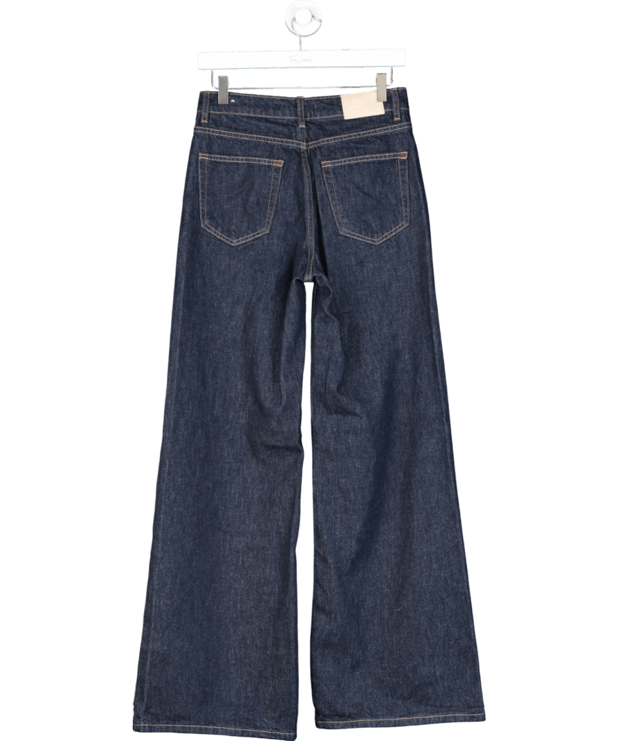 ZARA Blue High Rise Wide Leg Jeans UK 6 - Reliked