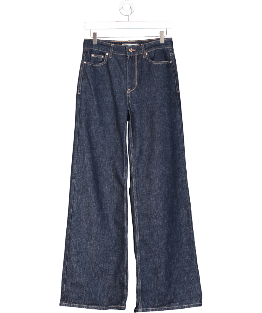 ZARA Blue High Rise Wide Leg Jeans UK 6 - Reliked