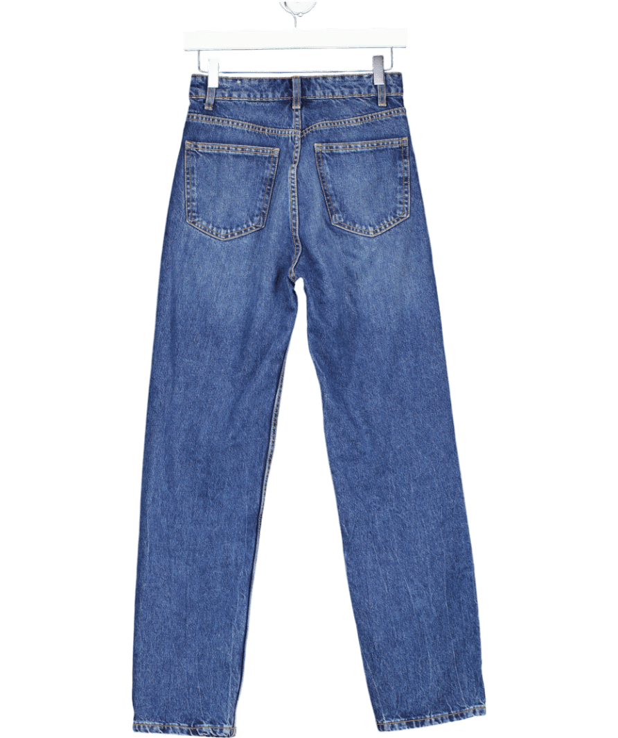 ZARA Blue High Waist Wide Leg Jeans UK 6 - Reliked