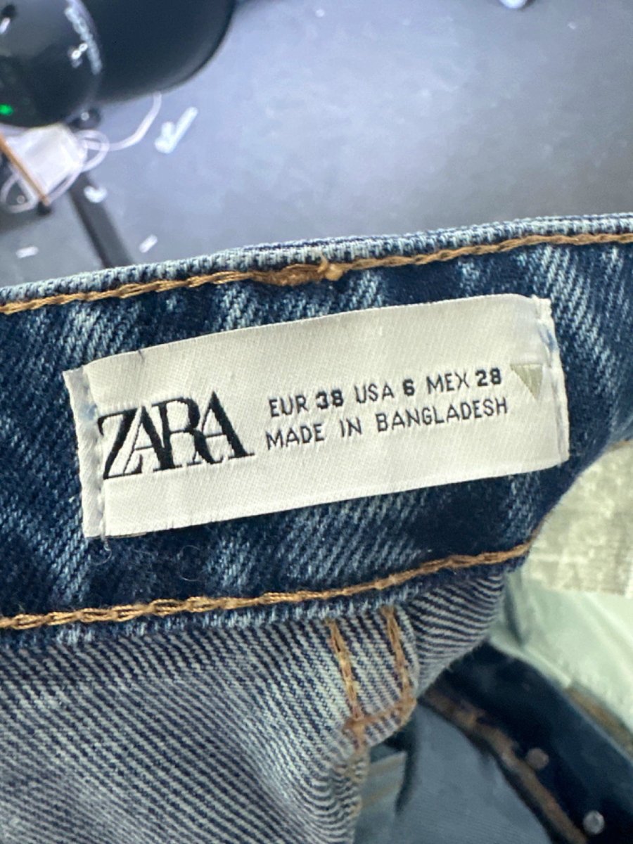 ZARA Blue High - Waisted Jeans UK 6 - Reliked