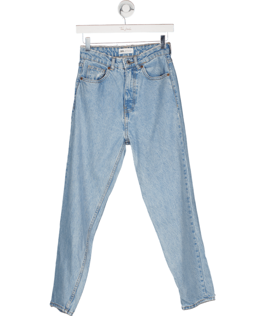 ZARA Blue High Waisted Skinny Jeans UK 6 - Reliked