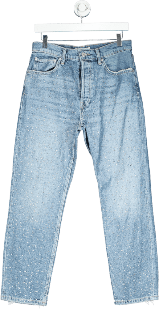 ZARA Blue Jewel Jeans UK 12 - Reliked