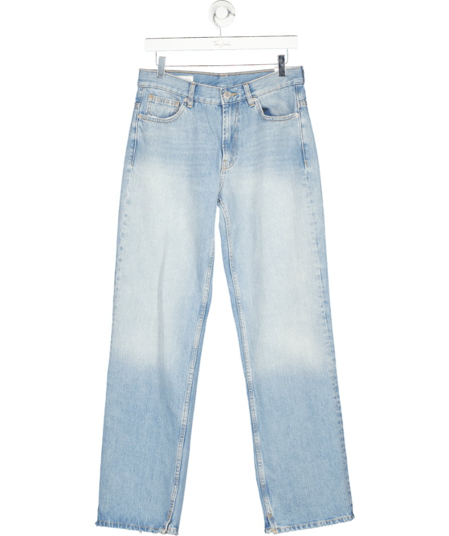 ZARA Blue Loose Straight Leg Jeans UK 8 - Reliked