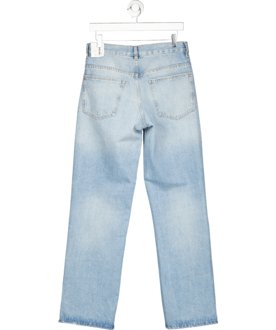 ZARA Blue Loose Straight Leg Jeans UK 8 - Reliked