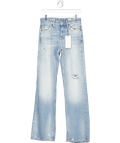 ZARA Blue Ribbed Wide Leg Jeans UK 8 - Reliked