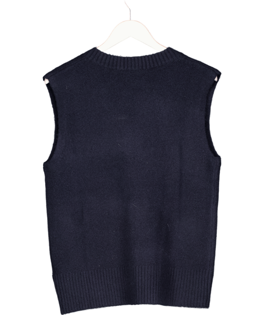 ZARA Blue Sleeveless Knitted Top UK S - Reliked