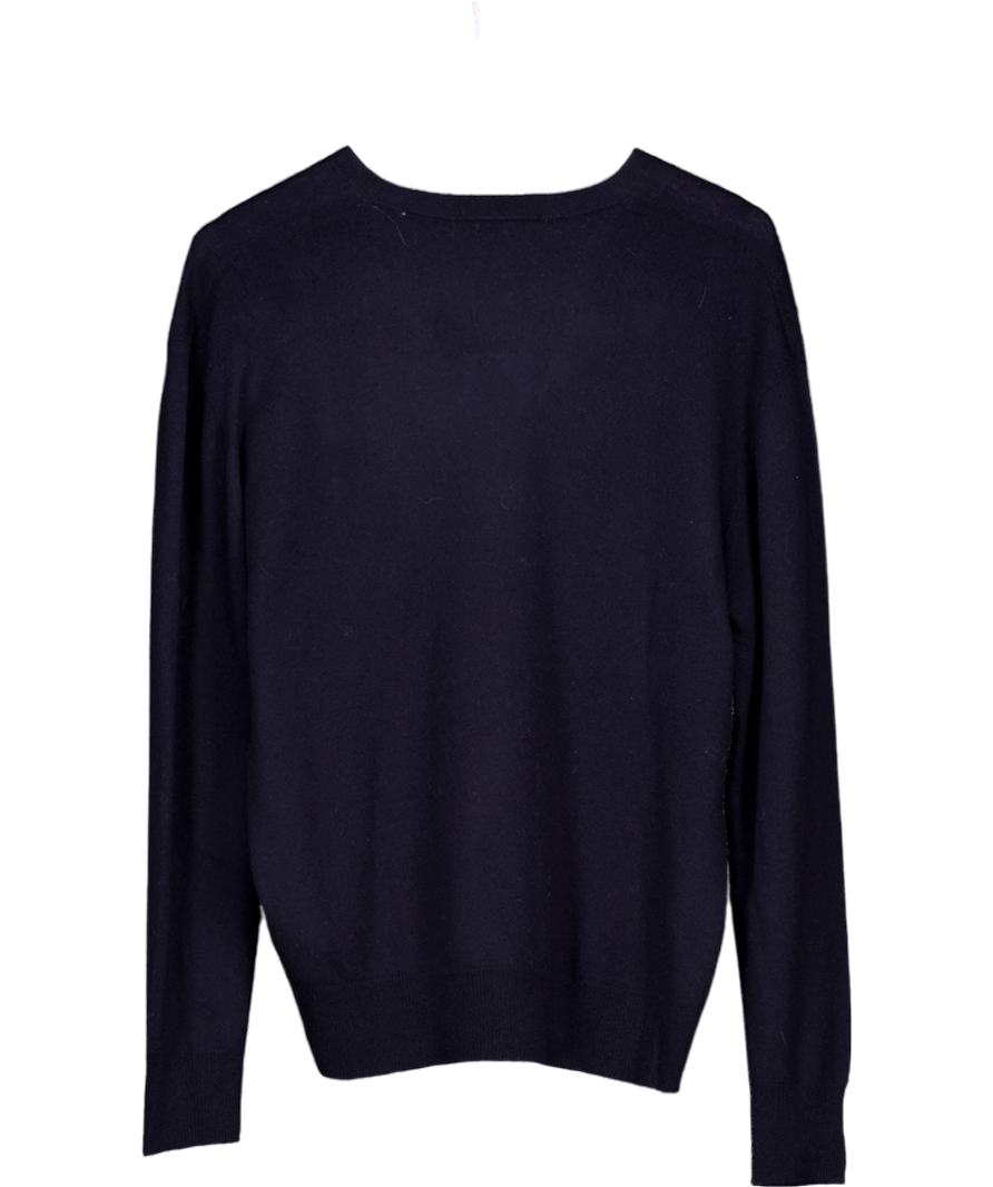 ZARA Blue Soft Knit V - neck Jumper UK M - Reliked