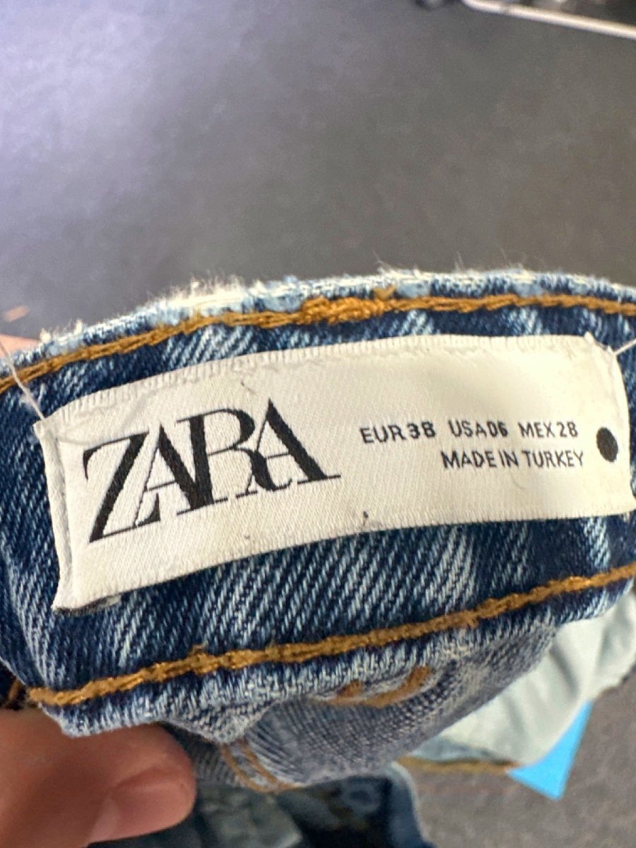 Zara Blue Straight Leg Jeans UK 6 - Reliked