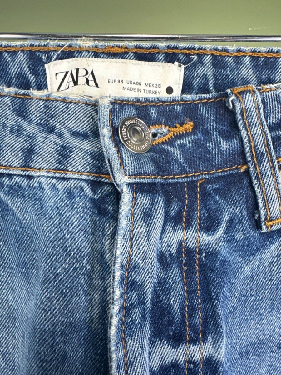 Zara Blue Straight Leg Jeans UK 6 - Reliked