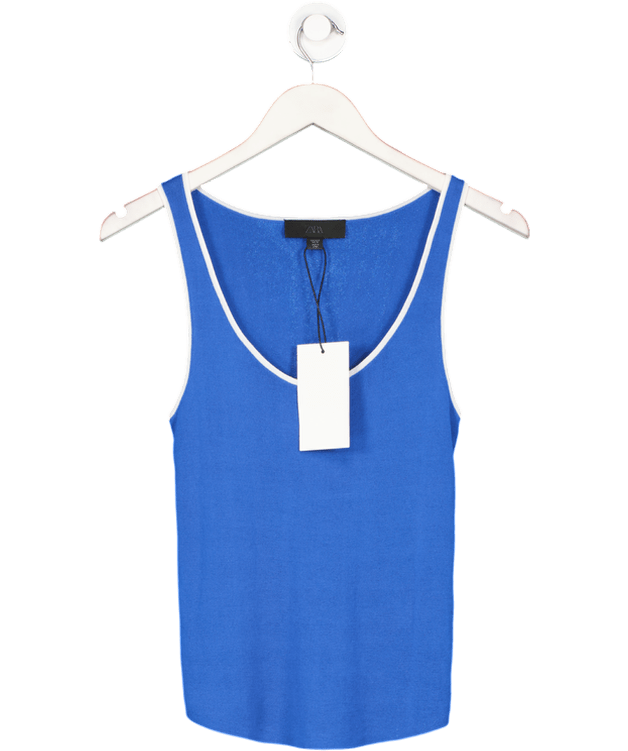 ZARA Blue Tank Top UK S - Reliked