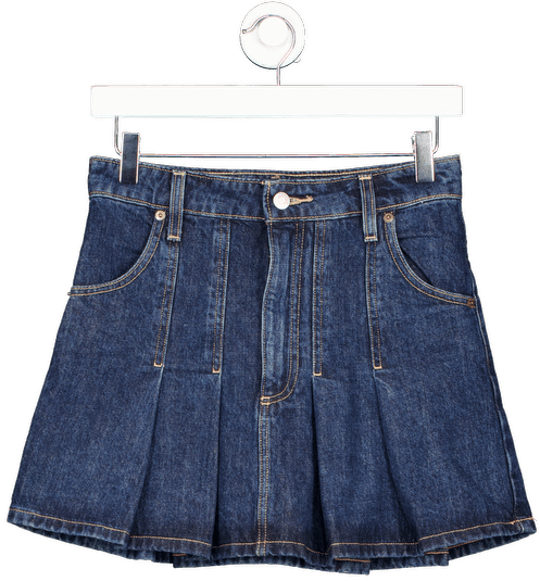 ZARA Blue The Denim Mini Skirt UK XS - Reliked