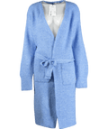 ZARA Blue Tie Belt Knit Cardigan UK XL - Reliked