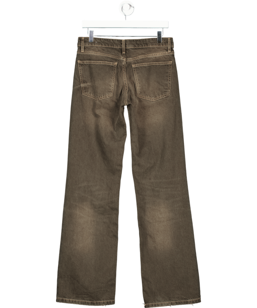 ZARA Brown Low Rise Wide Leg Jeans UK 10 - Reliked