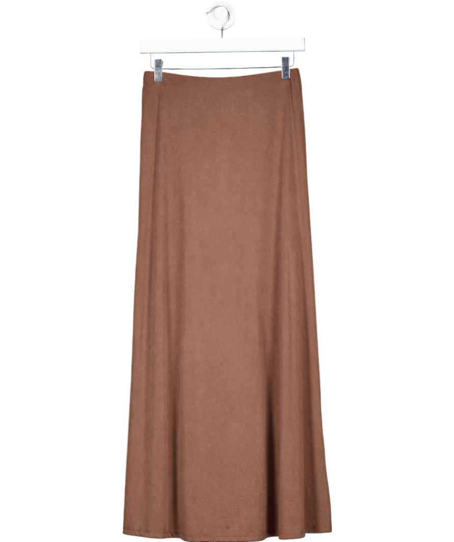 ZARA Brown Seamless Maxi Skirt UK M - Reliked
