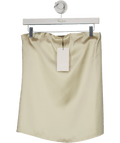 ZARA Champagne Beige Satin Bandeau Top UK XS - Reliked
