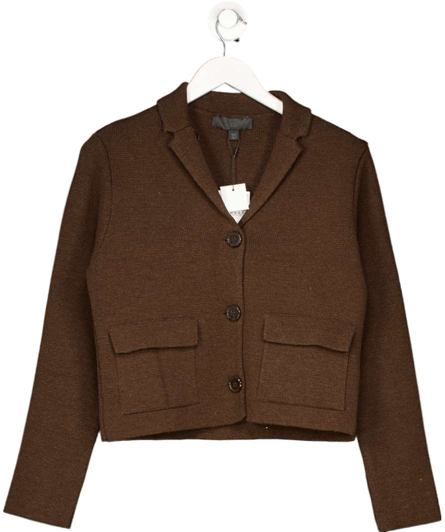 ZARA Chocolate Brown Cardigan UK S - Reliked