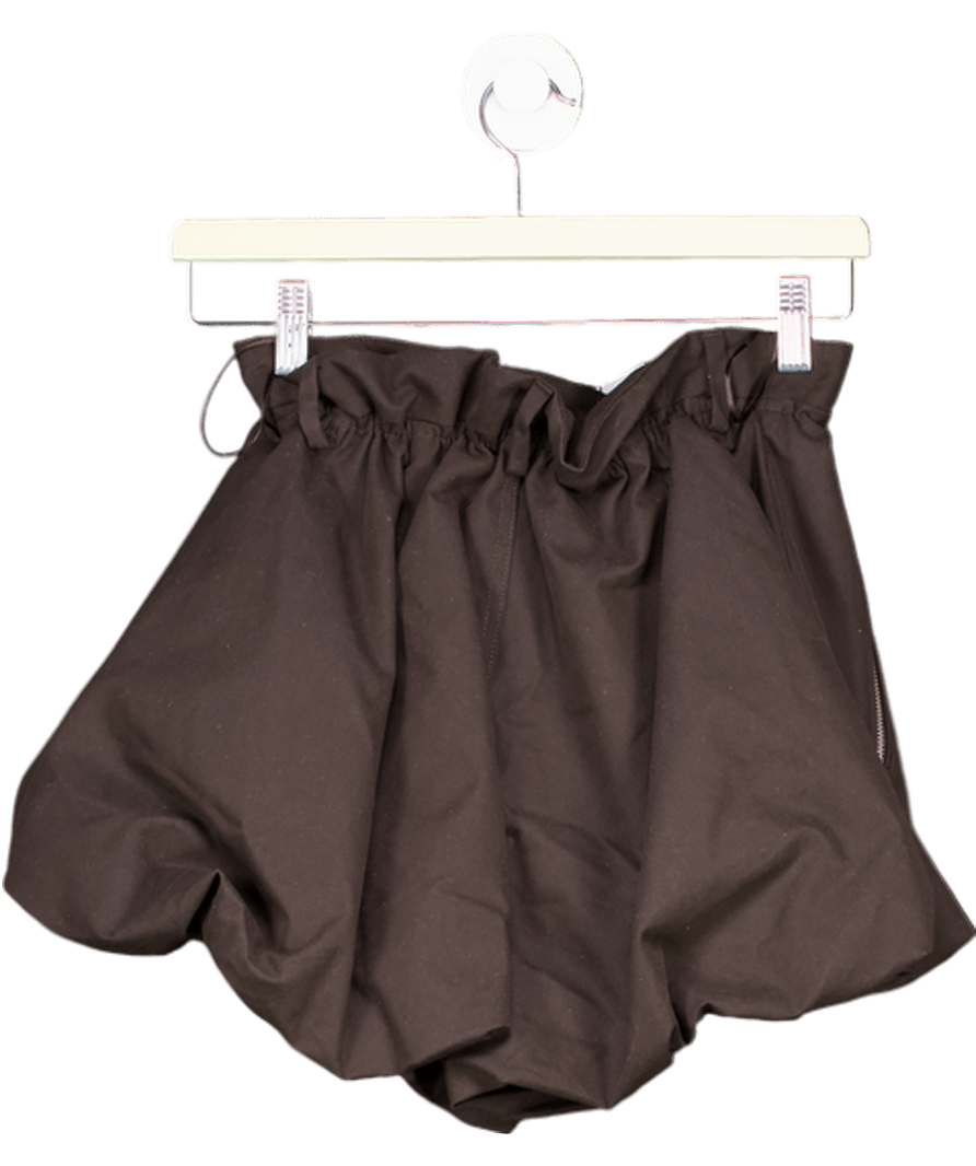 ZARA Chocolate Brown Zw Collection Balloon Shorts UK XS - Reliked